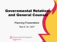 Governmental Relations and General Counsel PowerPoint PPT Presentation