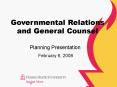 Governmental Relations and General Counsel PowerPoint PPT Presentation