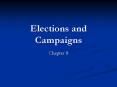 Elections and Campaigns PowerPoint PPT Presentation