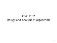CS431102 Design and Analysis of Algorithms