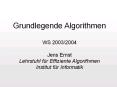 Grundlegende Algorithmen PowerPoint PPT Presentation