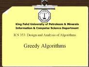 ICS 353: Design and Analysis of Algorithms