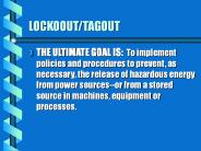 LOCKOOUT/TAGOUT