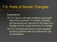7-5: Parts of Similar Triangles PowerPoint PPT Presentation