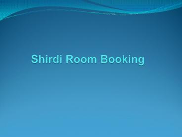 Shirdi Room Booking (1)