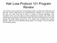 Hair Loss Protocol 101 Book Review