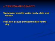 6.7 WASTEWATER QUANTITY