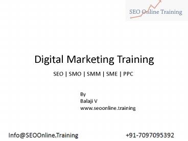 Digital Marketing Online Training