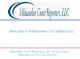 Video court reporting in wisconsin PowerPoint PPT Presentation
