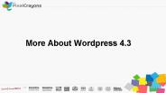 More About WordPress 4.3