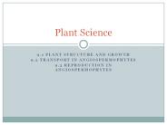 9.1 Plant structure and growth