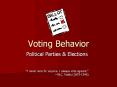 Voting Behavior PowerPoint PPT Presentation