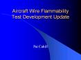 Aircraft Wire Flammability Test Development Update PowerPoint PPT Presentation