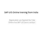 SAP UI5 Online training from India