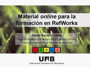 Material online para la formaci