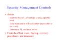 Security Management Controls PowerPoint PPT Presentation