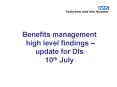 Benefits management high level findings  PowerPoint PPT Presentation