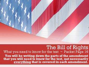 The Bill of Rights