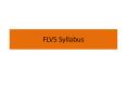 FLVS Syllabus PowerPoint PPT Presentation