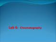 Lab 6: Chromatography PowerPoint PPT Presentation