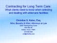 Contracting for Long Term Care: What clients need to know when selecting and dealing with eldercare facilities PowerPoint PPT Presentation