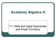 Academy Algebra II