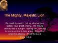 The Mighty, Majestic Lion PowerPoint PPT Presentation