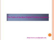 The Traits of the Best Digital Printing Companies
