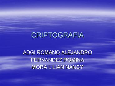 CRIPTOGRAFIA