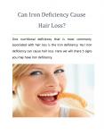 Can Iron Deficiency Cause Hair Loss? PowerPoint PPT Presentation