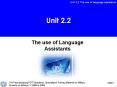 The use of Language Assistants PowerPoint PPT Presentation