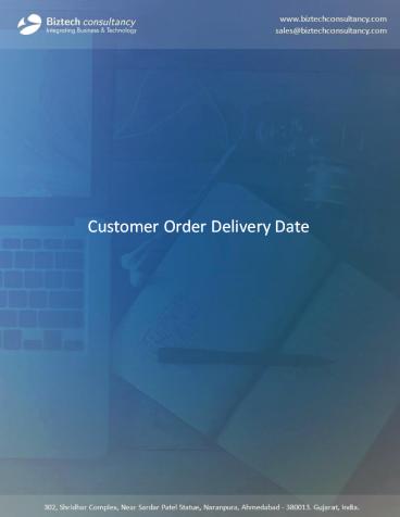 Odoo Customer Order Delivery Date Apps