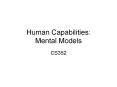 Human Capabilities: Mental Models PowerPoint PPT Presentation