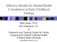 Effective Models for Mental Health Consultation in Early Childhood Settings PowerPoint PPT Presentation