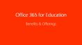 Office 365 for Education PPT PowerPoint PPT Presentation