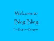 Welcome to  Blog Bling For Beginner Bloggers.