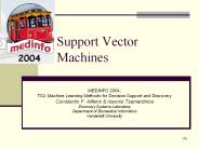 Support Vector Machines