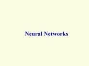 Neural Networks