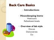 Back Care Basics
