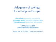 Adequacy of savings for old-age in Europe