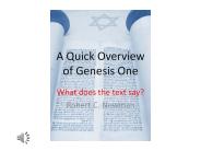 A Quick Overview of Genesis One