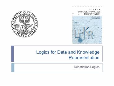 Logics for Data and Knowledge Representation