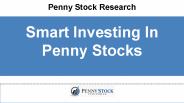 Smart Investing In Penny Stocks
