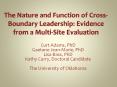 The Nature and Function of Cross-Boundary Leadership: Evidence from a Multi-Site Evaluation PowerPoint PPT Presentation