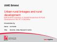 UWE Bristol Urban-rural linkages and rural development ESPON-RTPI workshop on  PowerPoint PPT Presentation