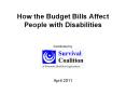 How the Budget Bills Affect People with Disabilities PowerPoint PPT Presentation
