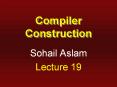 Compiler Construction PowerPoint PPT Presentation