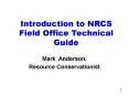 Introduction to NRCS Field Office Technical Guide PowerPoint PPT Presentation