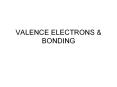 VALENCE ELECTRONS PowerPoint PPT Presentation