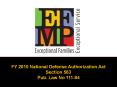 FY 2010 National Defense Authorization Act PowerPoint PPT Presentation